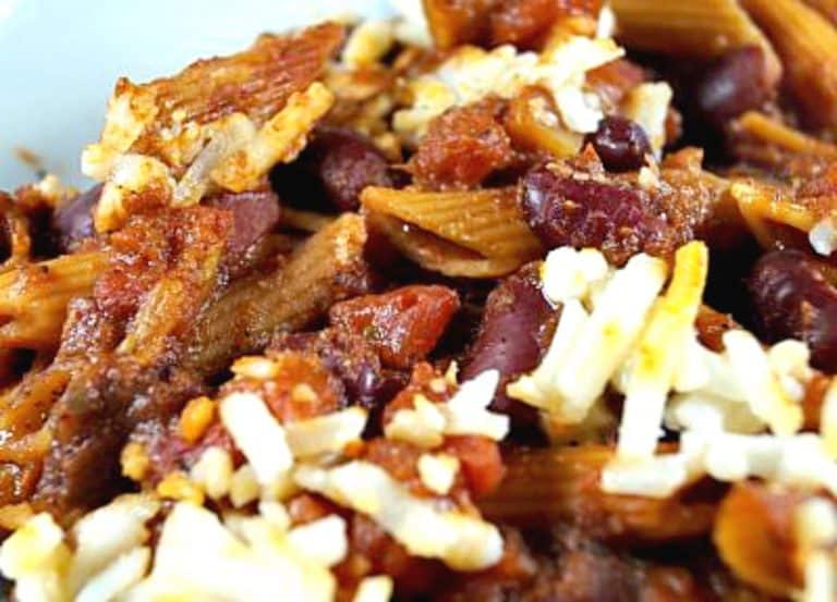 Easy 50 Minute Vegan Chili Pasta Bake