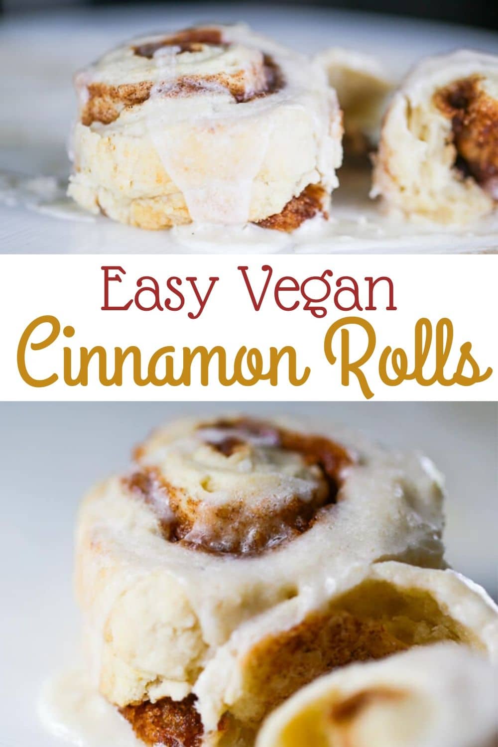 Easy Vegan Cinnamon Rolls for Pinterest