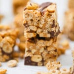 5 Ingredient Chocolate Peanut Butter Nutty Cereal Bars