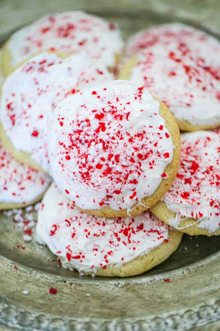 soft Vegan Peppermint Sugar Cookies recipe christmas