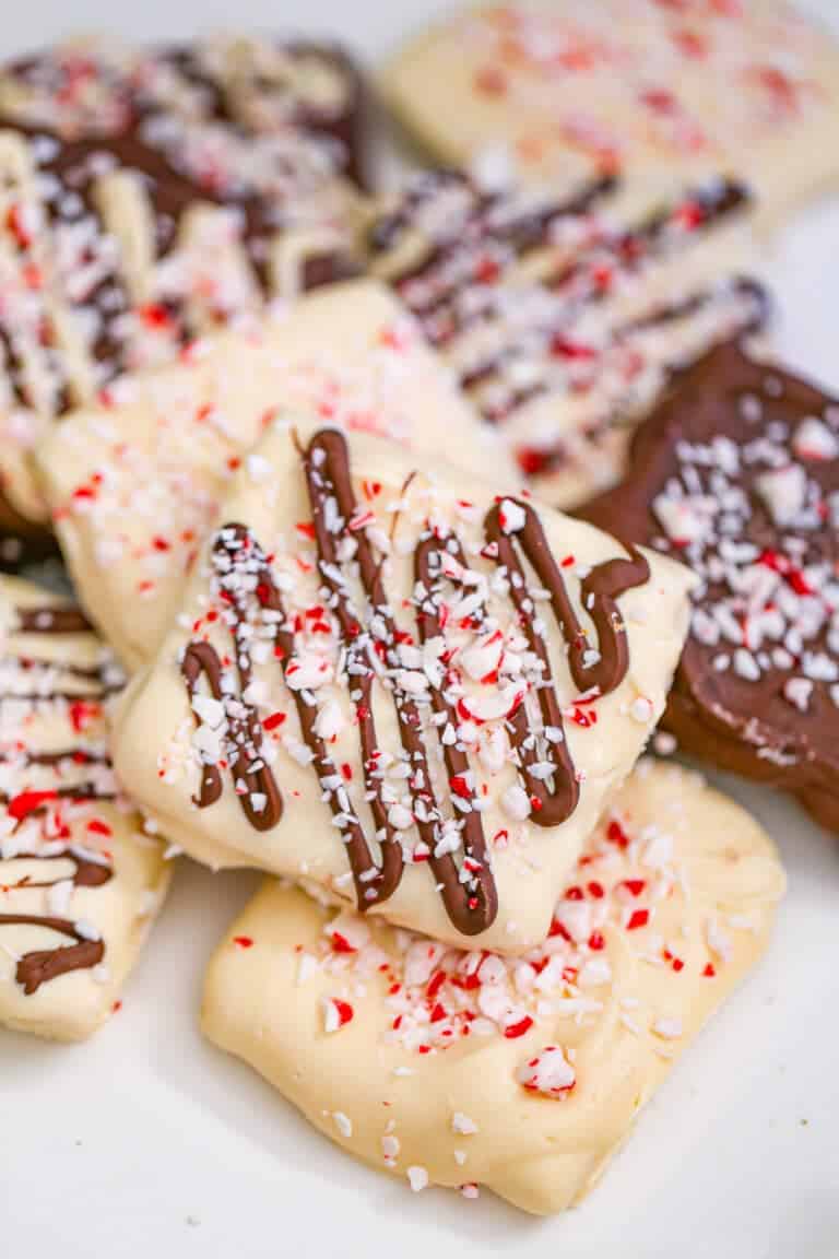 vegan Peppermint Crunch White Chocolate Covered Graham Crackers