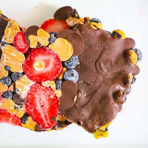 Frozen Fruit Chocolate Peanut Butter Bark