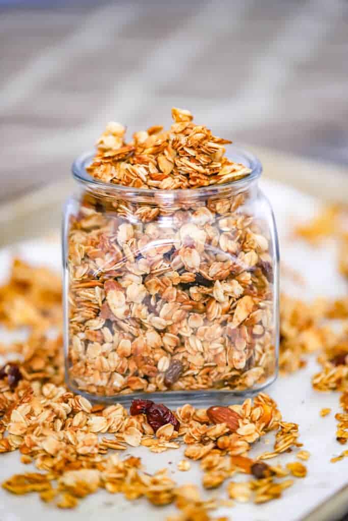 Super Easy GRANOLA WITH DRIED FRUIT recipe
