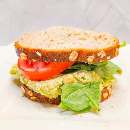 Chickpea and Avocado Salad Sandwich