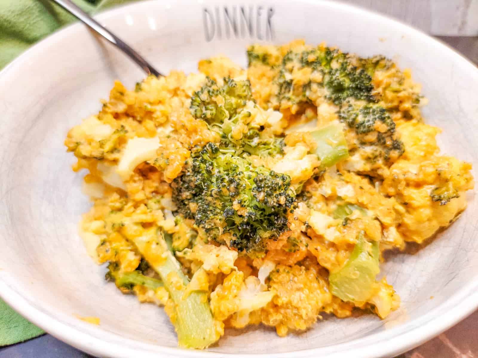 Broccoli and Cauliflower Quinoa Casserole