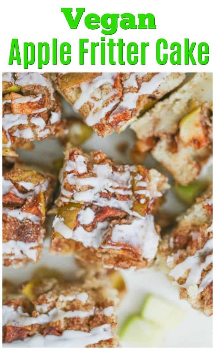 Vegan Cinnamon Apple Fritter Cake