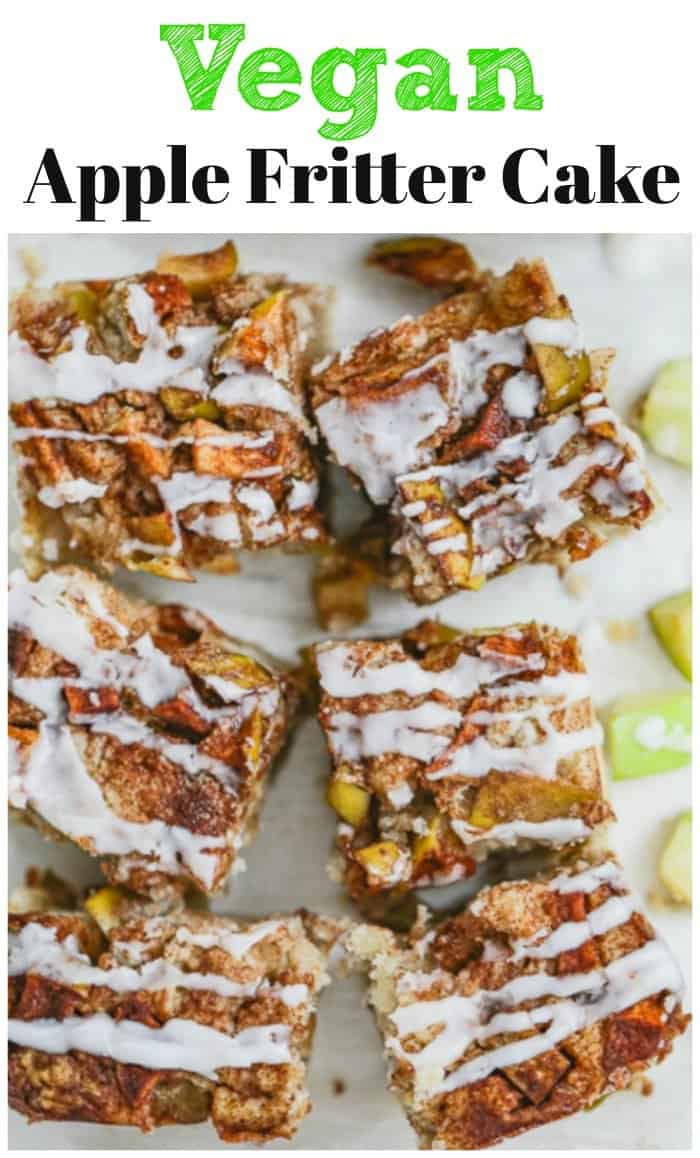 Vegan Cinnamon Apple Fritter Cake