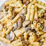 Vegan Cheesy Sun-Dried Tomato Mushroom Pasta