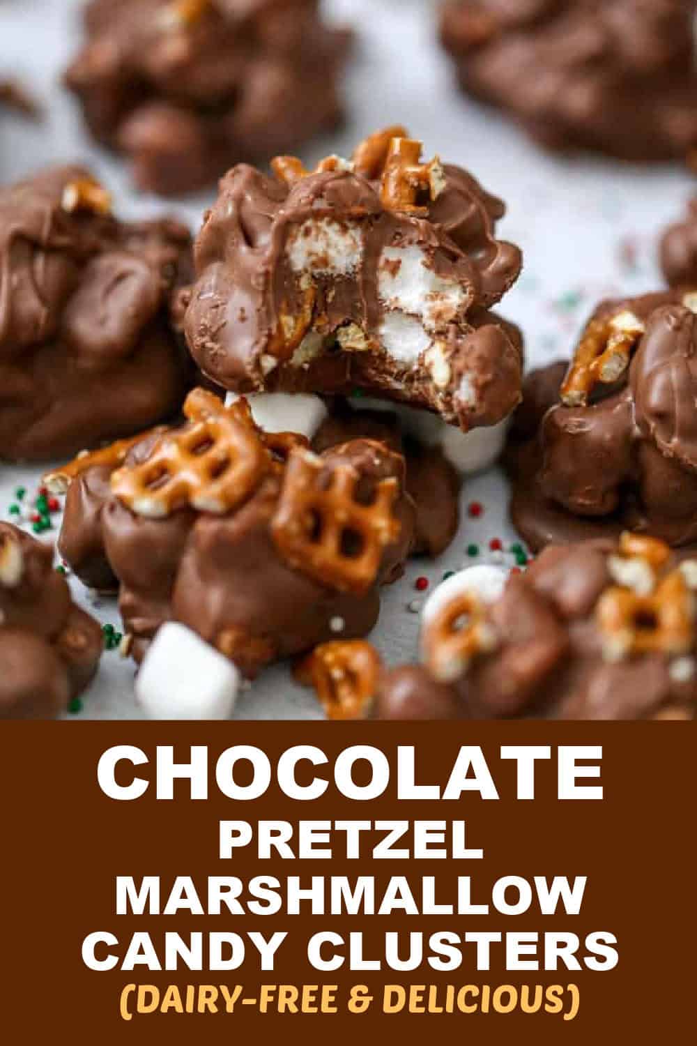 Vegan Sweet and Salty Pretzel Chocolate Marshmallow Clusters