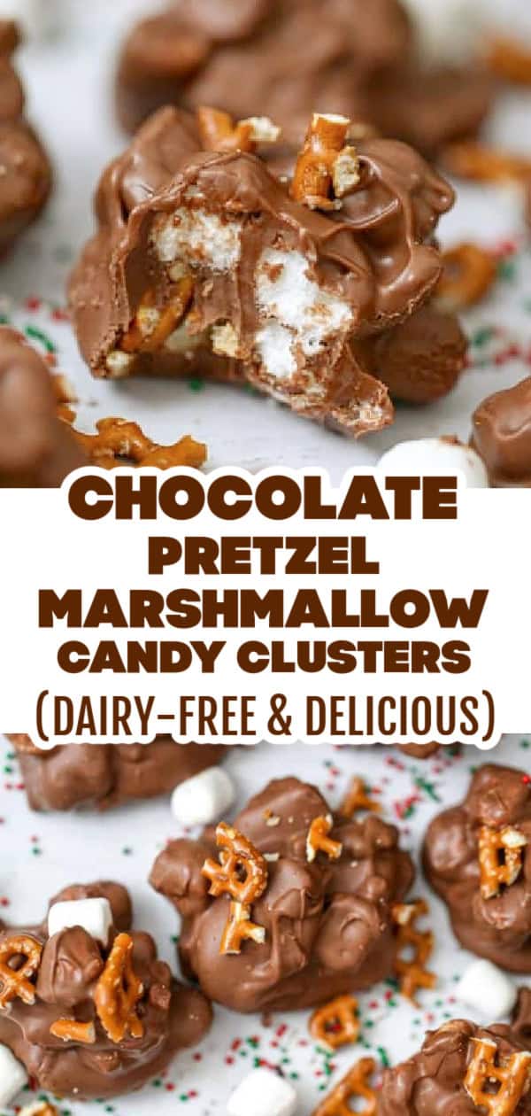 Vegan Sweet and Salty Pretzel Chocolate Marshmallow Clusters