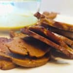 Seitan Strips with Mustard Dip