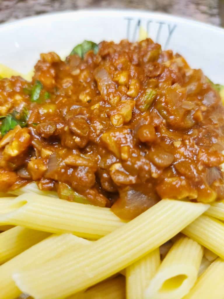 Vegan walnut Bolognese