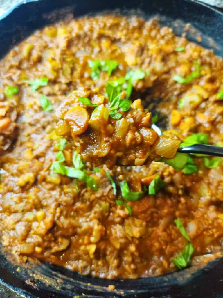 Vegan walnut Bolognese