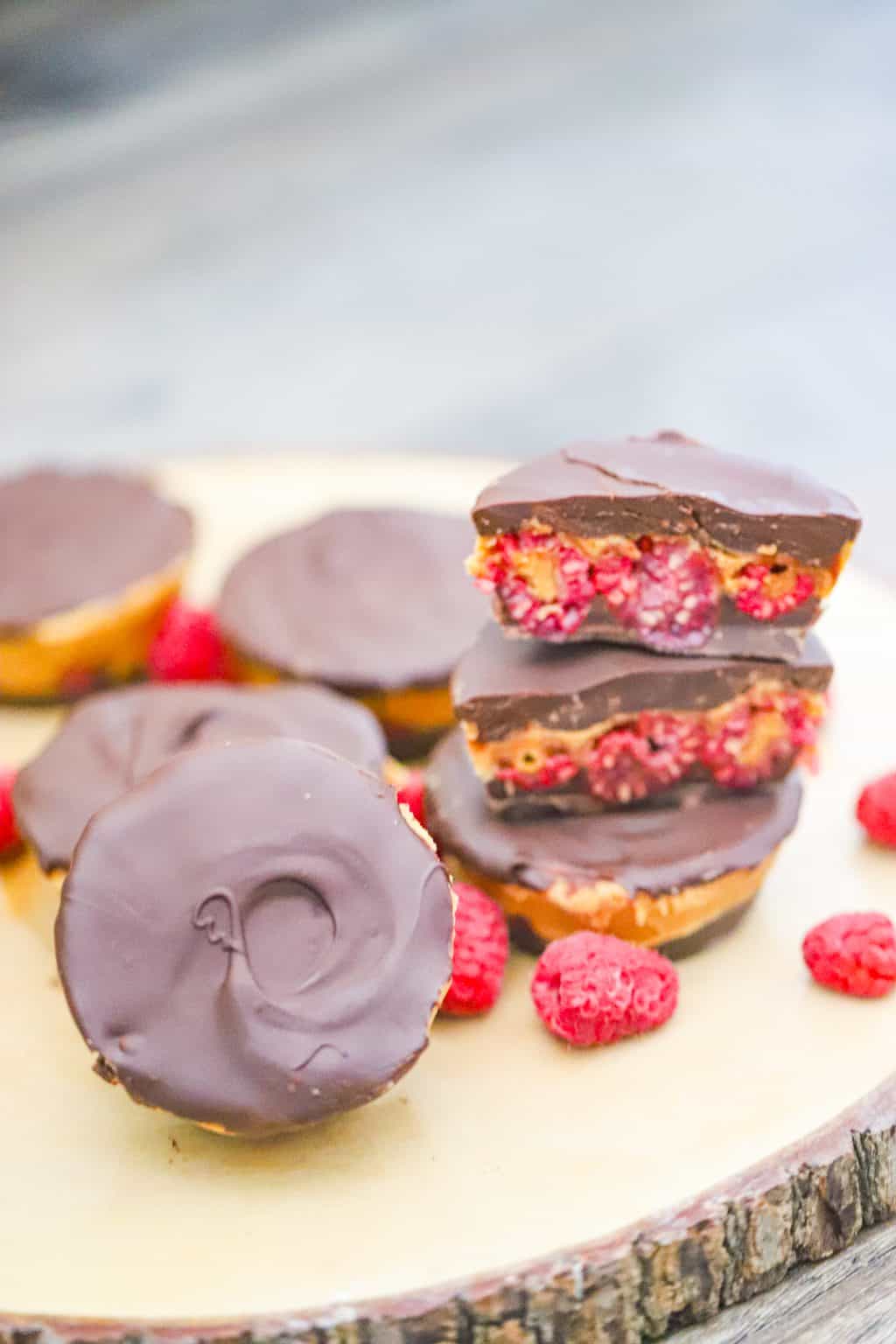 Chocolate Raspberry Peanut Butter Cups (Vegan & Easy!) - Daily Vegan Meal