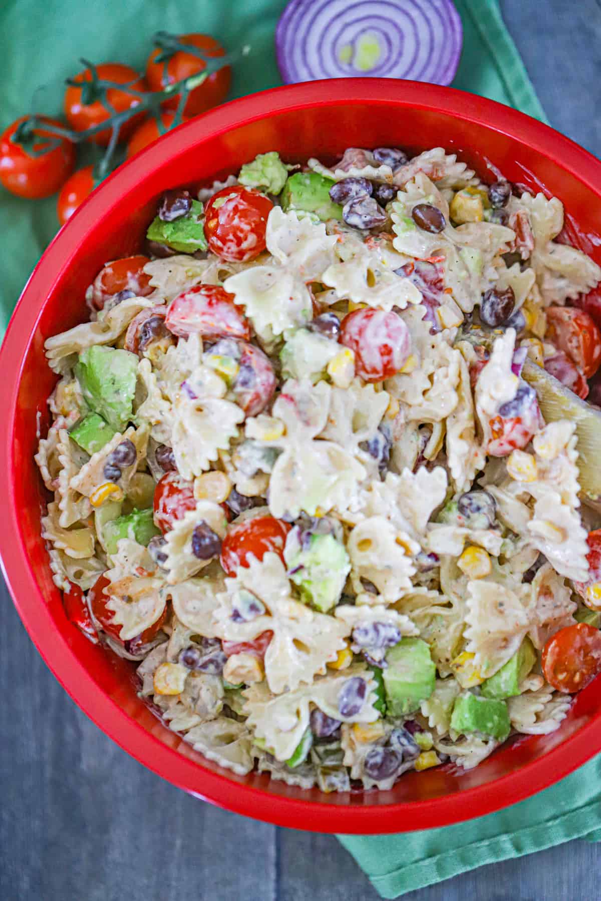 vegan chipotle pasta salad