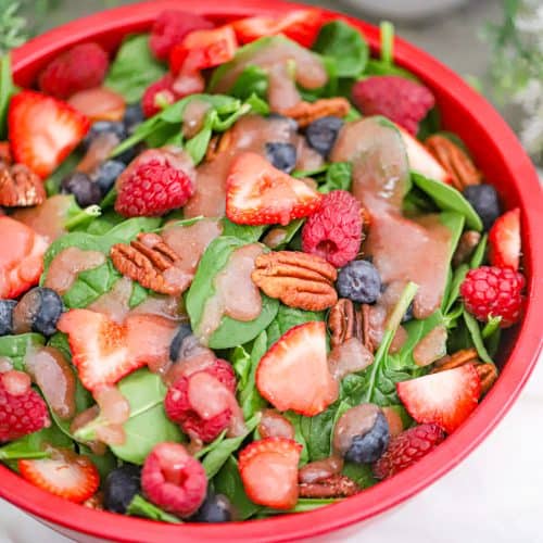 Berry Spinach Salad with Strawberry Salad Dressing