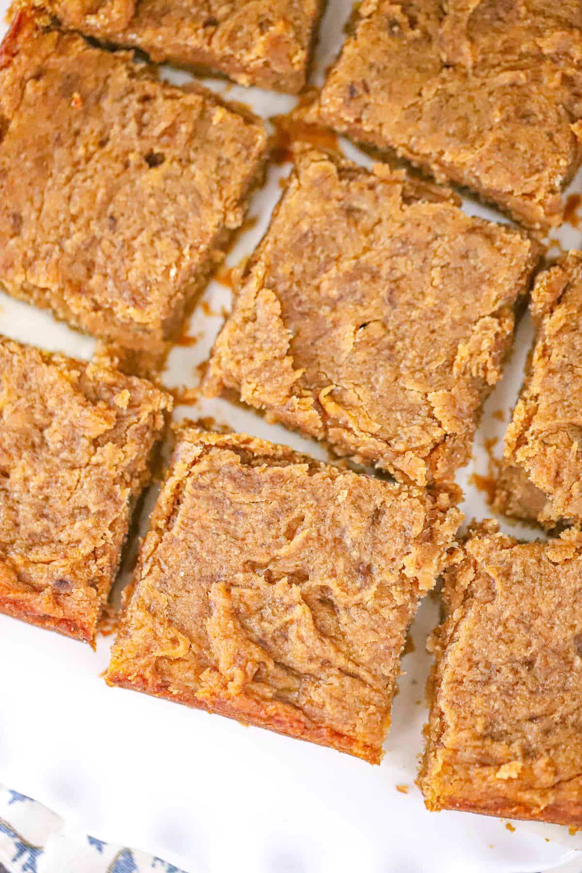 vegan baked healthy peanut butter banana bars recipe 