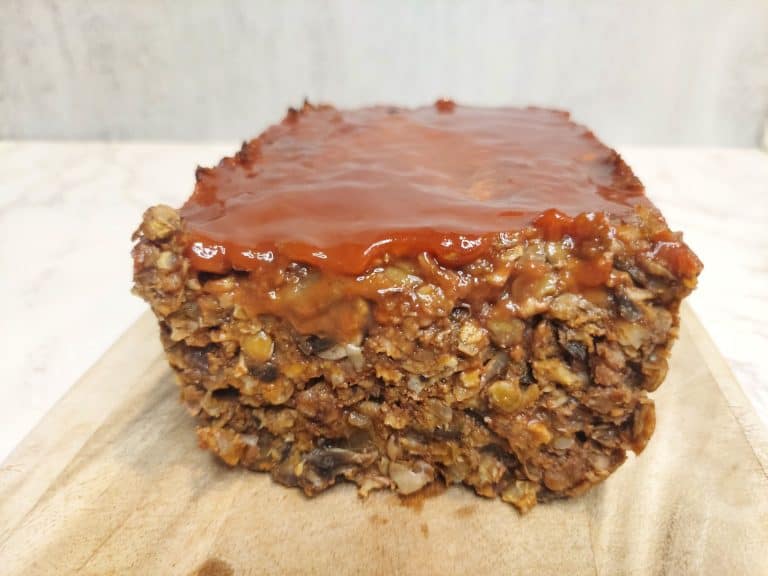 High-Protein Lentil Mushroom Loaf (Vegan Meatloaf)