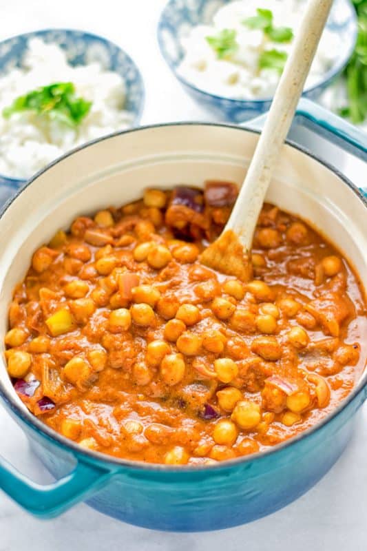 vegan chickpea tikka masala in Instant Pot