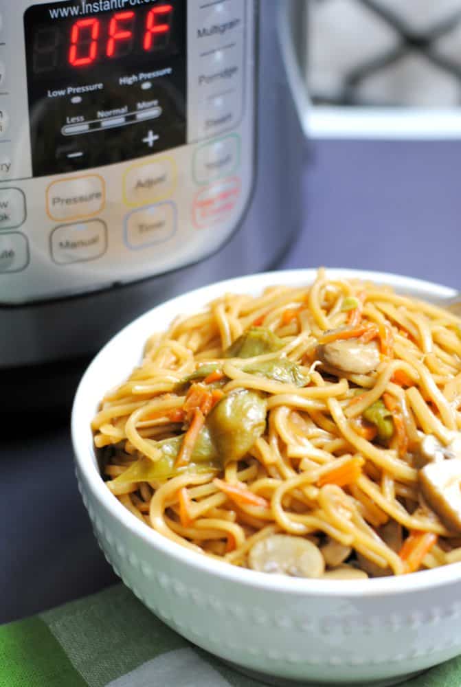 easy Instant Pot lo mein noodles