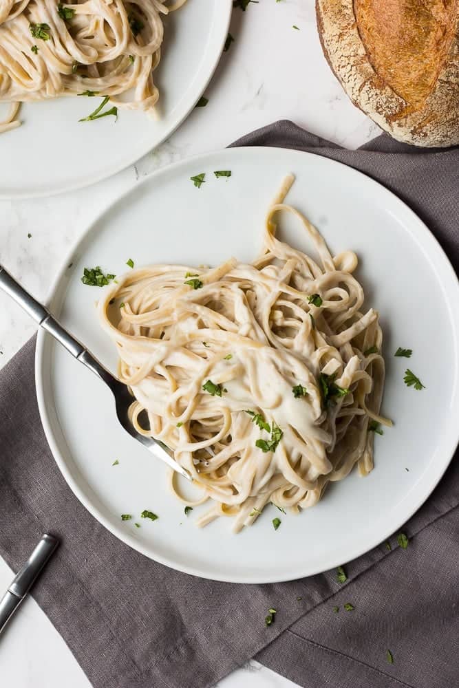 Instant Pot vegan alfredo sauce and pasta