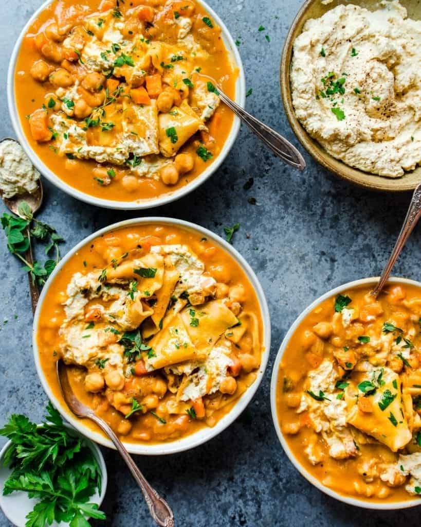 Instant Pot pumpkin lasagna soup